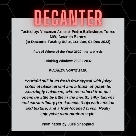 Pujanza Norte 2018 Decanter Tasting Notes